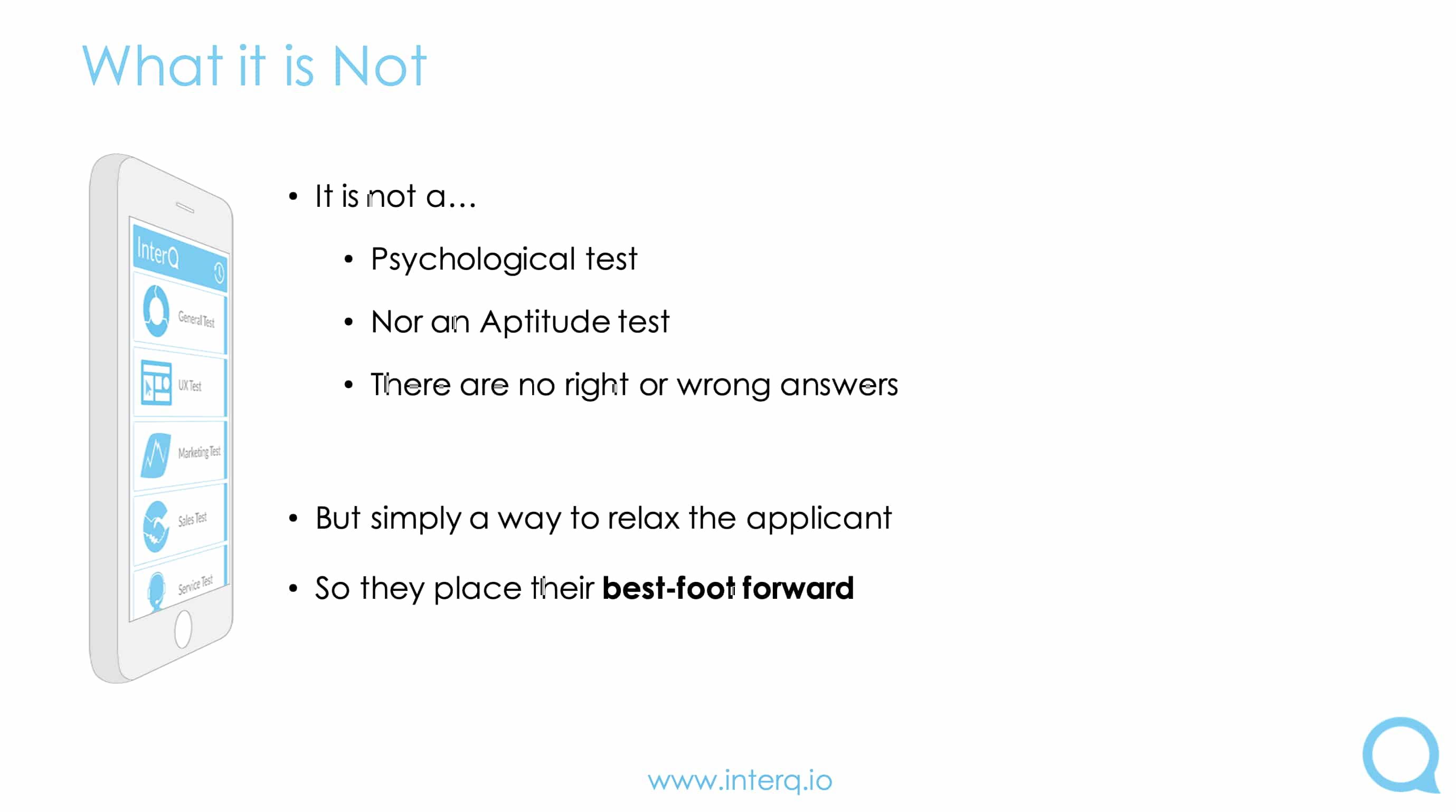 What it is not Mindmap of MVP mobile app for recruitment and interview