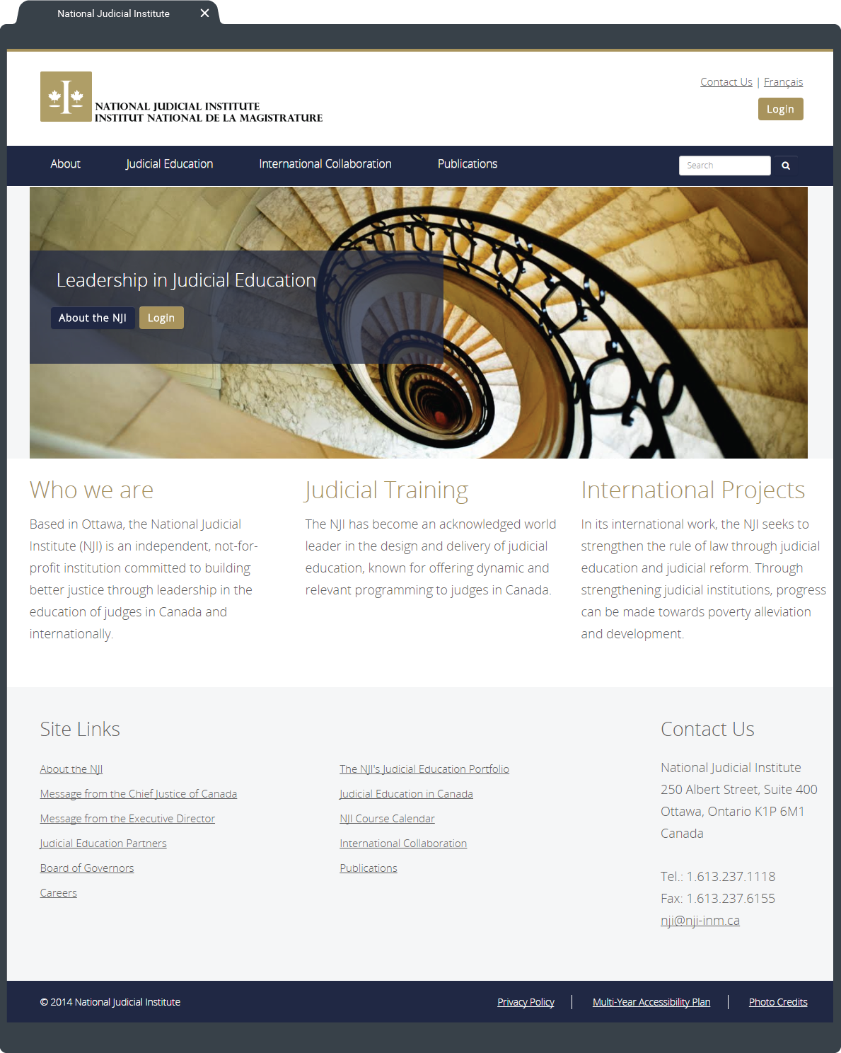 Website User Experience update  for Canadian Judicial organization 